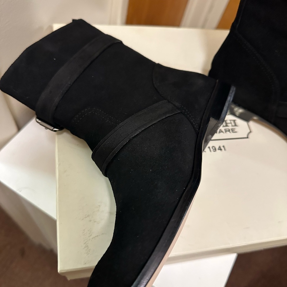 Coach Black Suede Moto Boots (New!!) - Picture 5 of 8